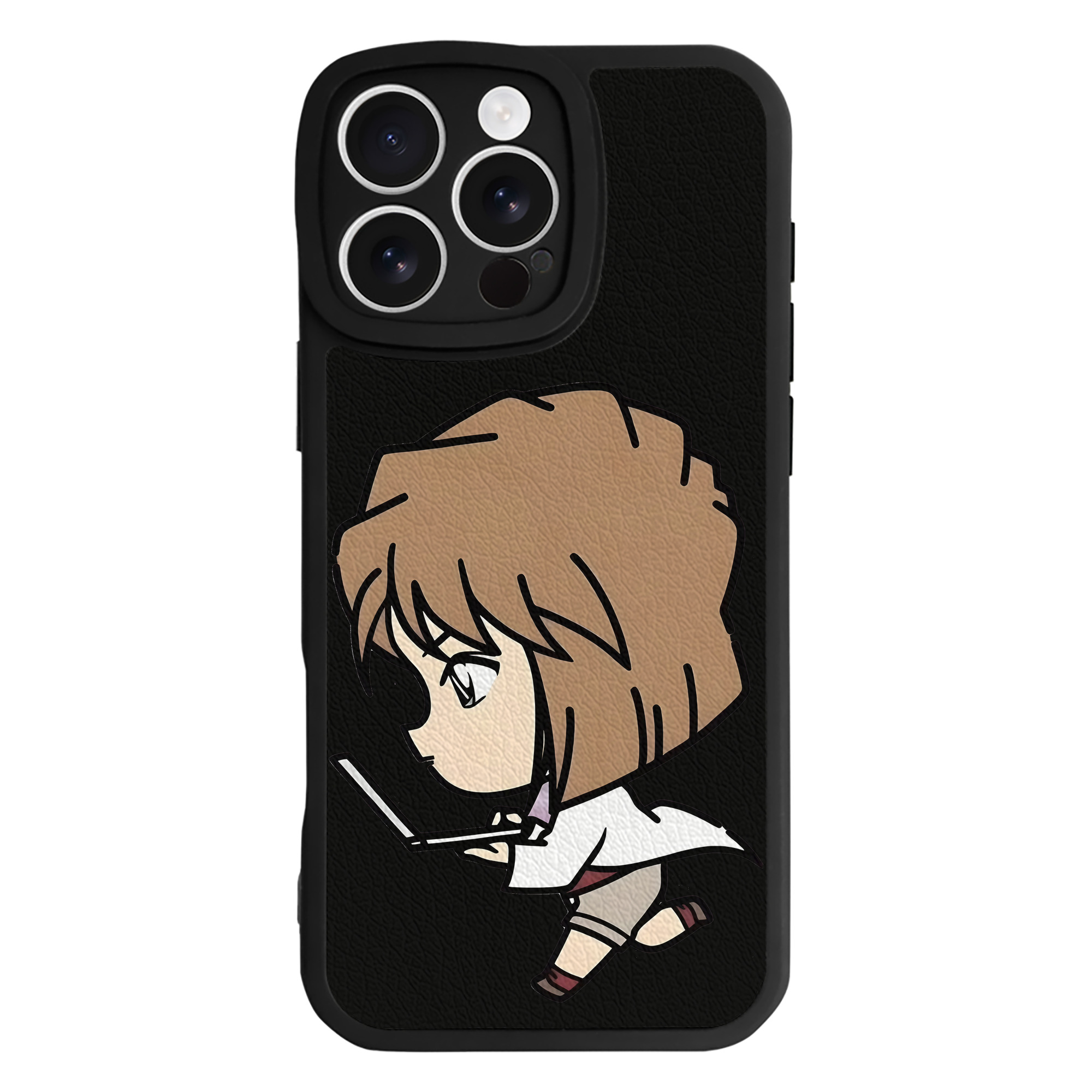 （画像用） 名探偵コナン 灰原 哀 はいばら あい Detective Conan Anita Hailey、Vi Graythorn Haibara Ai 【iPhone 16シリーズ対応】シリコンスマホケース（レザー調） 材質：シリコン